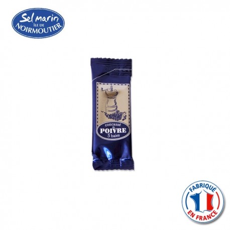 Petit Sachet Fleur de Sel de Noirmoutier en dosette 1gr Cette dosette  renferme la saveur douce et délicate de la fleur de sel.