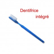 Brosse à dents de voyage avec dentifrice intégré jetable