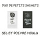 Duo de Petits Sachets de Sel et Poivre Moulu