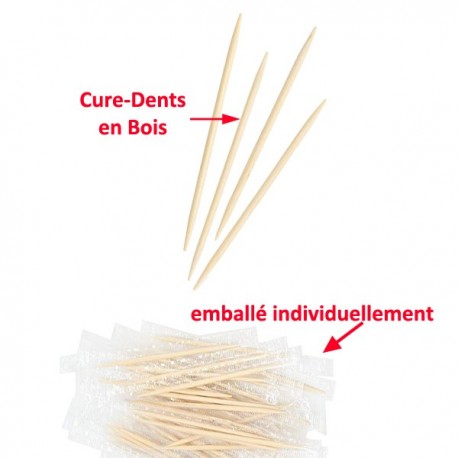 Cure-Dents en Bois Premium de qualité Cure-dents en bois pour un usage  dentaire ou pour vos repas 100% naturel en bois rond