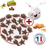 Sac Lapin Friture croustillante chocolat lait Crêpe Dentelle 100gr