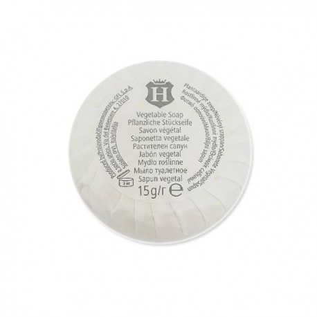 Petit Savon Végétal Rond papier plissé 15 g Hôtel