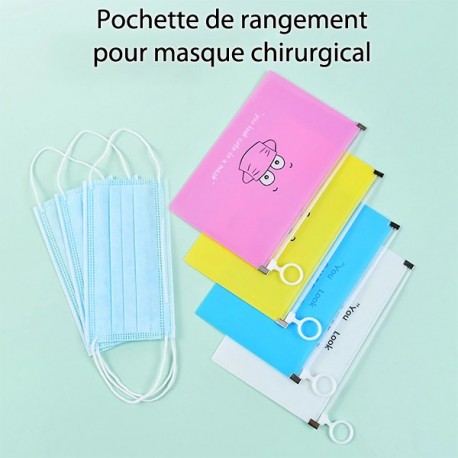 Pochette de Rangement pour Masque Jetable Chirurgicale ou FFP2