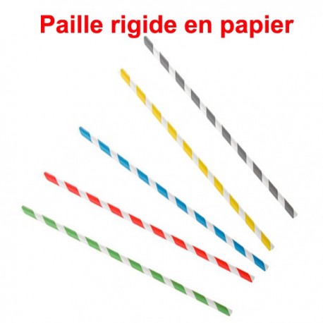 Paille rigide en papier Solia bicolore