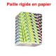 Paille rigide en papier Solia bicolore