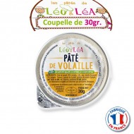 Pâté de volaille Léo et Léa en portion individuelle 30gr.