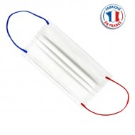 Masque Chirurgical Blanc Le Français bleu blanc rouge