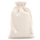 Sac de rangement toilette en tissu en pur coton 15x20cm