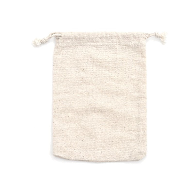 Sac de rangement toilette en tissu en pur coton 15x20cm Sac de