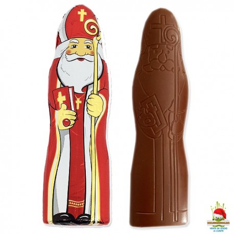 Saint Nicolas en Chocolat au lait plat