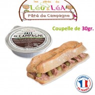 Pâté de campagne Léo et Léa en portion individuelle 30gr.