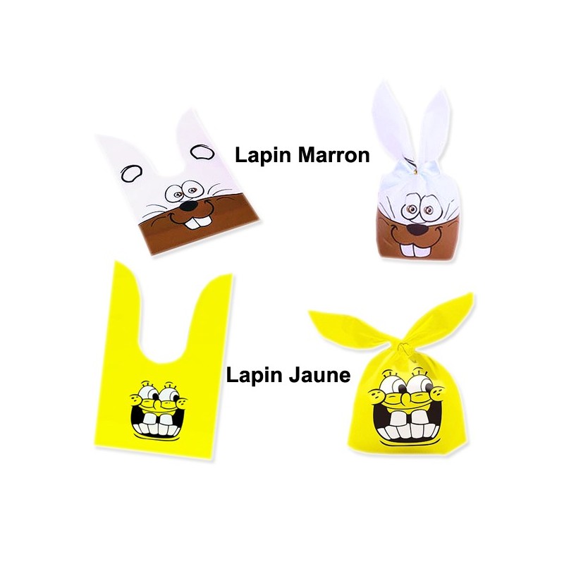 Petits Sacs Emballage Pâques Oreilles de lapin chocolats de Pâques