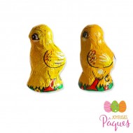 Poussin en chocolat au lait emballé pour Pâques