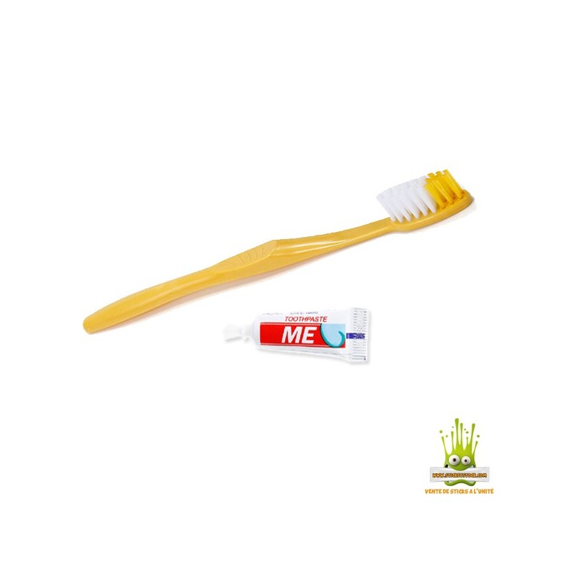 Brosse à dents avec tube dentifrice de voyage Brosse à dent avec dentifrice  en tube. conçue pour les voyage, camping