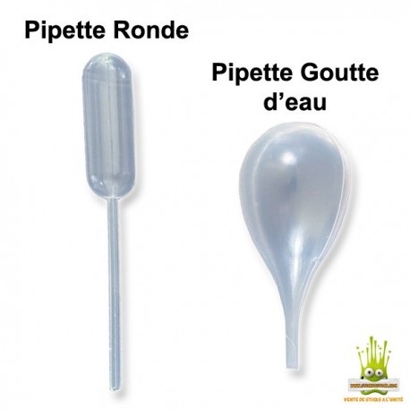 Pipette en plastique ronde ou goutte d'eau de 4ml cupcake