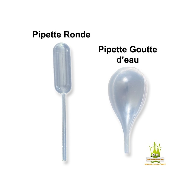 Pipette en plastique ronde ou goutte d'eau de 4ml cupcake La