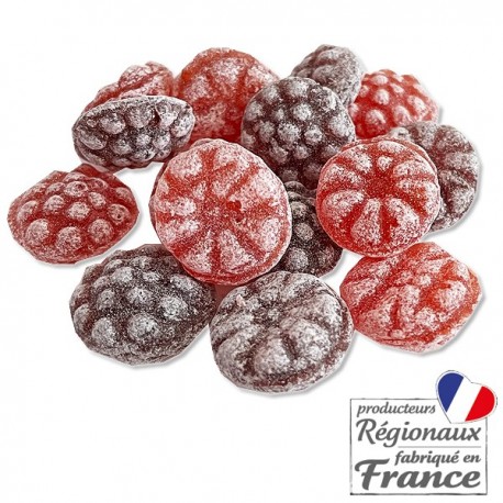 Bonbon Mûre et Framboise Vosges sachet de 50gr.