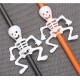 Pailles Halloween Squelette Noir ou Orange