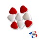 Sachet de Dragées Coeur Rouge et Blanc 25gr.