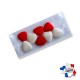 Sachet de Dragées Coeur Rouge et Blanc 25gr.