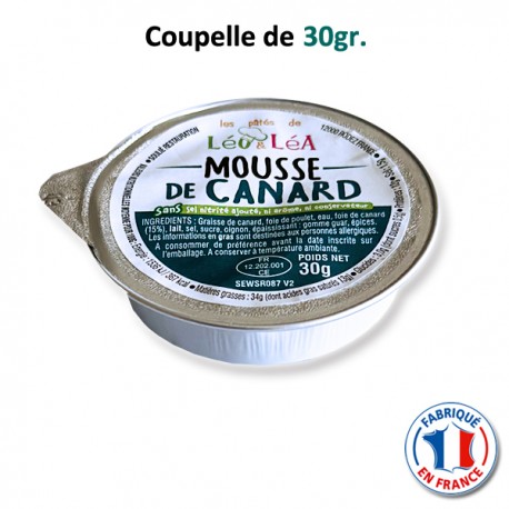 Coupelle de Mousse de Canard 30gr.