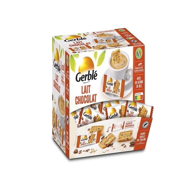 Promotion Gerblé Vitalité 20 Biscuits Lait Chocolat, Lot de 3x230g