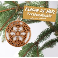 Flocon de Noël Personnalisable avec votre prénom à Accrocher au Sapin