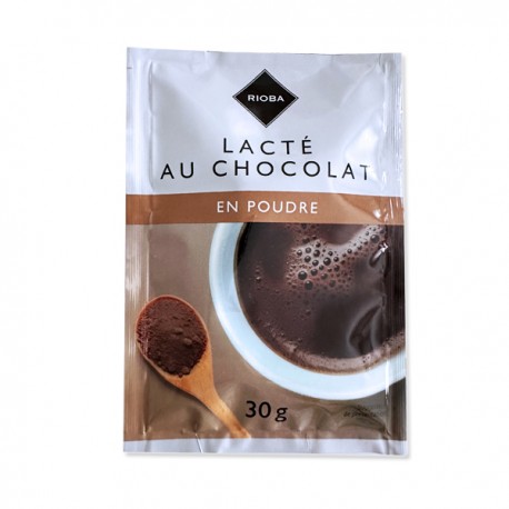 Sachet de Chocolat en poudre diluable à l'eau Rioba 30gr.