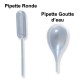 Pipette en plastique ronde ou goutte d'eau de 4ml cupcake