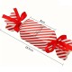 Boîtes en Forme de Bonbons en Papier Rouge à Rayures avec Ruban – Cadeaux de Fête Festifs