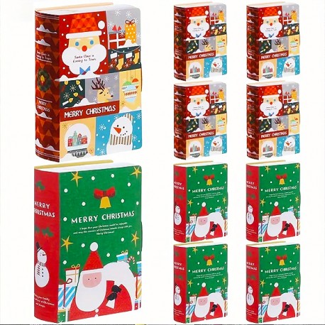 Boîtes Cadeaux de Noël – Forme Livre Festif