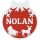 Boule de Noël Traîneau du Père Noël – Prénom Personnalisable