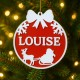 Boule de Noël Traîneau du Père Noël – Prénom Personnalisable