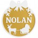 Boule de Noël Traîneau du Père Noël – Prénom Personnalisable