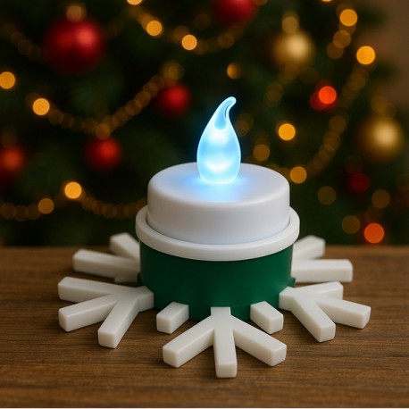 Bougie Décorative « Flocon Lumineux » – Ambiance Magique de Noël