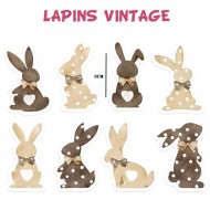 Autocollants de Pâques – Lapins vintage ou Joyeuses Pâques