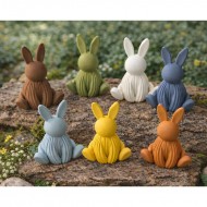 Lapin décoratif assis en impression 3D