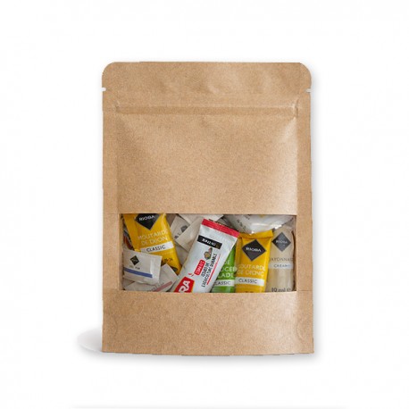 Kit de condiments individuels en sachet kraft – Assortiment sauces et assaisonnements