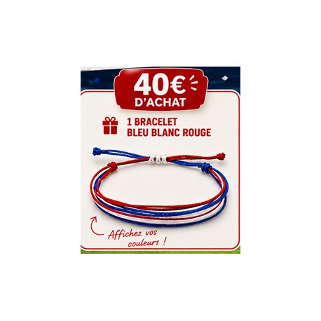 1 Bracelet bleu blanc rouge OFFERT