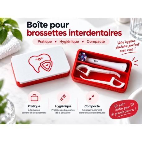 Boîte pour brossettes interdentaires Pratique à la maison et en voyage