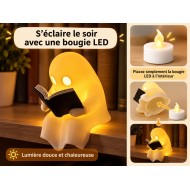 Petit Fantôme Lecteur Lumineux – Décoration LED