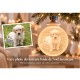 Boule de Noël lumineuse personnalisée avec photo de votre chien ou chat