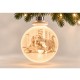 Boule de Noël lumineuse personnalisée avec photo de votre chien ou chat