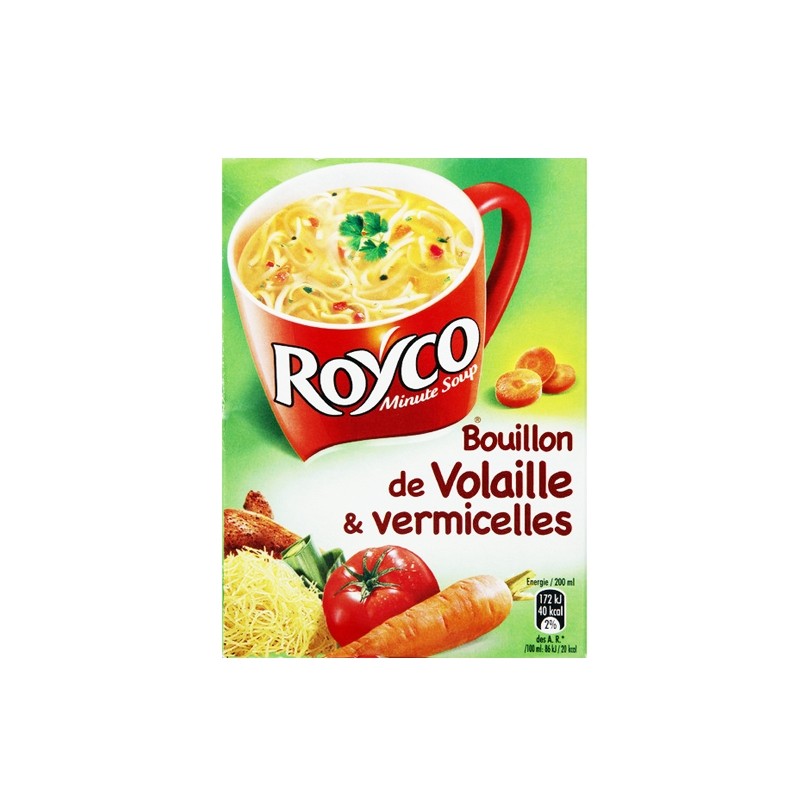Royco Soupe Bouillon de Volaille et Vermicelles sachet individuel Soupe